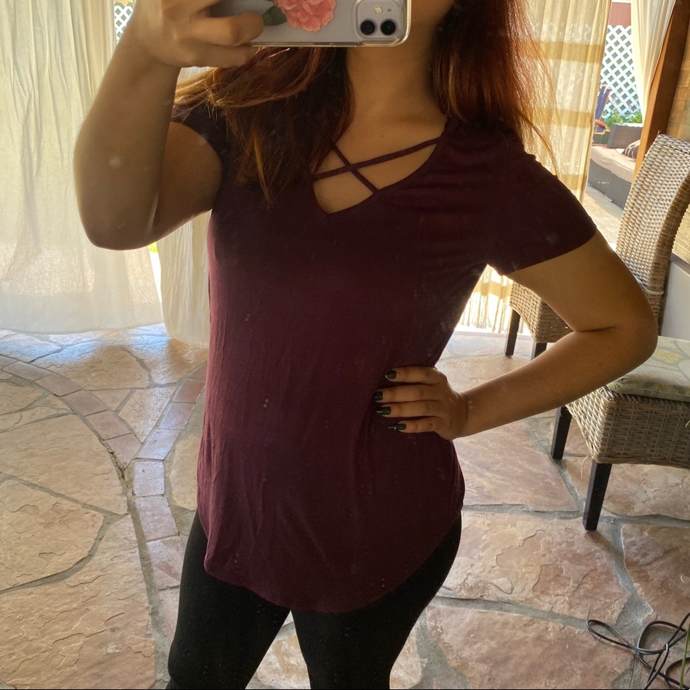 Emory Park Dulce Cross Knit Top Small to Medium